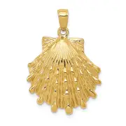 14k Yellow Gold Lion's Paw Shell Pendant