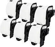 Veson - 6 Rolls White DK-11208 DK11208 Compatible with Brother Address Label Rolls, 38 mm x 90 mm Shipping Labels for Brother QL Label Printers (400 Labels per Roll)
