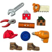 Handyman 4138 - Profession Buttons Galore Embellishments - Craft Sewing Scrap