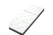 Folding Foam Portable Mattress Bed Bamboo Fabric Medium Firm - White & Grey