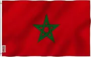 ANLEY Fly Breeze 3x5 Foot Morocco Flag - Vivid Color and UV Fade Resistant - Canvas Header and Double Stitched - Moroccan National Flags Polyester with Brass Grommets 3 X 8 Ft