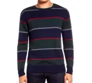 Rails Mens Sweater Size Small Kent Rugby Stripe Wool Blend Crewneck Pullover New