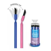 100 Pcs Dental Disposable Bendable Tapered Applicator Micro Brush Blue/Pink