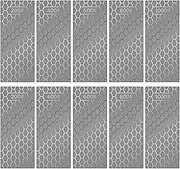 10Pcs Diamond Sharpening Stones High Hardness Diamond Sharpening Plates with Honeycomb Surface 200/400/600/1000/2000 Grit Lapping Plate Stones Kit for Knives(Silver,2 Teams)