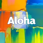 "ALOHA" COLORFUL SUNLIGHT ART WINDOW PANEL