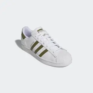 【adidas 愛迪達】Superstar 男女 休閒鞋 經典 Originals 貝殼頭 皮革 穿搭 白 墨綠(HP5501)