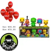 Jack, Sally, Mayor, Oogie Boogie & Zero Blacklight Pop! Vinyl 5-Pack "New"