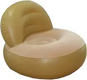 Air Couch for Adults with Backrest Inflatable Chair for Home and Outdoor Activities, Beige, as described