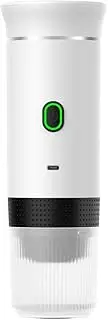 Wireless Portable Electric Coffee Machine, Self-Heating Car Maker,Rechargeable Espresso Maker for Travel, Camping, RV,Home,Office (white)