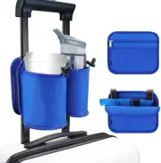 WALNEW Luggage Travel Cup Holder Hands-Free Drink Caddy Attachment Drinks Carrie