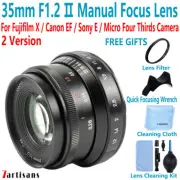 7Artisans 35mm F1.2 Lens For Fujifilm X Sony E Canon EF M M4/3 Olympus Panasonic