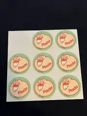 Vintage 80’s Trend Matte “PEACHY” peach Scratch & Sniff Stickers