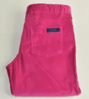 $55 NEW Jacadi Paris Girls Corduroy Pants Jeans Berry Rose Pink Pocket Slim 8 A