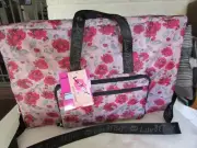 LUV BETSEY JOHNSON ROSE LBEVA PACKABLE NYLON WEEKEND BAG NWT