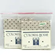Vintage Colonial House Cross Stitch Fabric 14ct Country Border 2pks Burgundy