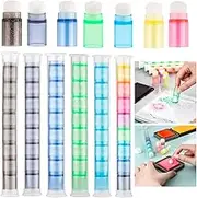 BAOFALI 48 Pcs/Set Soft Bristles Finger Daubers with 6 Storage Box Ink Blending Brushes Mini Stackable Blender Brushes Brush Head 0.75'' for Cardmaking Painting Drawing Handles Ink Blender Tool
