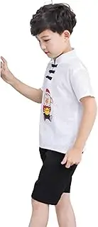 [N\\A] Boy Tang Suit Summer Short Sleeve Chinese Style Hanfu