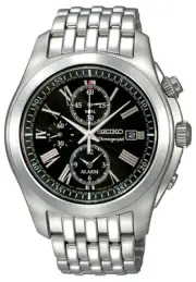 Seiko SNAE31 SNAE31P1 Mens Alarm Watch Chronograph WR100 NEW RRP $650.00