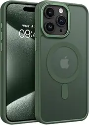 BENTOBEN Case for iPhone 15 Pro Max, Skin-Friendly Touch Slim Shockproof iPhone 15 Pro Max Case Supports Magnetic Wireless Charging, Full-Body Protective Case for iPhone 15 Pro Max 6.7 Inch, Green