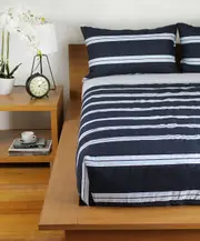 King Hudson Stripe Comforter Navy