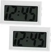 2pcs Car Clock Parts Clock Automatic Switch Desktop Clock Parts Vents Simple Clock Small Clock Mini Clock Clock Alarm Clock Silent Clock Electronic Clock White Plastic