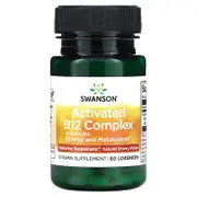 Swanson, Activated B12 Complex, Natural Cherry, 60 Lozenges (2,000 mcg per Lozenge)