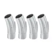 8mm Hole Column Clasps, 4Pcs Leather Cord End Clasp Connectors, Silver（12mm）