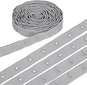 uxcell 3 Yard Snap Button Tape, Polyester Plastic Snap Button Trim, Sewing Press Stud Ribbon Replacement for DIY Craft Clothes Fabric Sewing, Light Gray