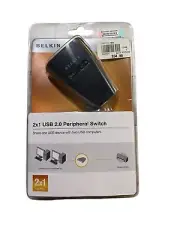 USB Peripheral Switch Belkin 2 x 1 F1U201V 2 Ports External Sealed NEW #005
