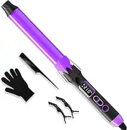 Curling Tongs, 32mm Curling Wand, Hair Curler LCD Display, Curling Iron for Long Hair, Hair Curling Tongs, Large Barrel Curling Wand, Curling Iron with Adjustable Temperature 120 ℃ ~ 210 ℃