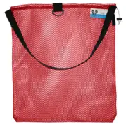 Nylon Mesh Drawstring Tote Bag with Shoulder Strap & D-Ring, Approx. 15x20
