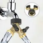 Bright Brass. Y-distributor Tap Adaptor Hose Connector Washing Machine