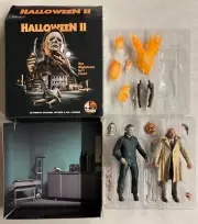 Neca Halloween 2 Ultimate Michael Myers & Dr Loomis Action Figure 2 Pack OpenBox