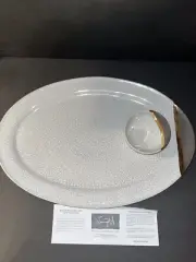 Michael Wainwright Raku Chip & Dip Gold Server Platter And Bowl Brand New In Box