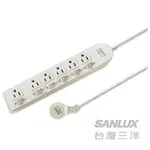 SANLUX 台灣 三洋 轉接電源線 (三孔六座六切)3.6M SYPW-366C