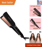 Flat Iron Hair Straightener - TRÉS Sleek 1.75" Wide Plate Titanium Flat Iron ...