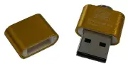 USB MicroSD Card Reader Gold With Keyring
