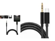 USB-C to 3.5mm AUX Jack Headphone Audio Male Cable For Galaxy S25 S25+ S25 Ultra