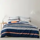 New Logan & Mason Ellis Denim Super King Quilt Cover Set + Euros 5 Pce Set