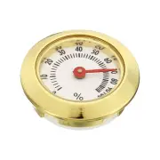 Mini 1.1" Round Indoor Outdoor Hygrometer Humidity Monitor Gauge Gold