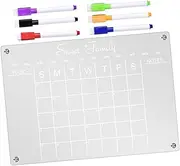 SHOWERORO 1 Dry Erase Board Weekly Schedule Planner for Fridge Reusable Message Board with Markers for Organizing Home Office and School