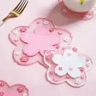2pcs Non-Slip Dining Table Mat Sakura Coaster Kitchen Accessories