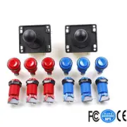 2P American Style Joystick+ HAPP Push Button for Arcade JAMMA games DIY