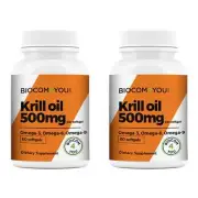 2x Biocom Krill Oil Capsules 60pcs