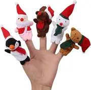 Christmas Finger Puppets Joy and Laughter to Kids in Classroom and Home Toddler Kids Polyester Reindeer, Christmas 5