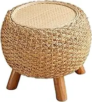Foot Stool Plant Vine Weaving Shoe Bench Living Room Sofa Low Seat Versatile Scene Hallway