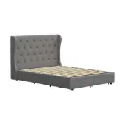 NNEED Bed Frame Double Size Frames with 4 Storage Drawers