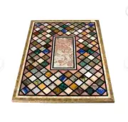 3'x2' antique Marble Table Top dining coffee Inlay lapis mosaic Decor home k1