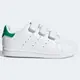 ADIDAS STAN SMITH 童鞋 小童 休閒 魔鬼氈 皮革 史密斯 白綠【運動世界】BZ0520