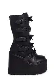 [Y.R.U.] Dune Bat Bow Platform Boots